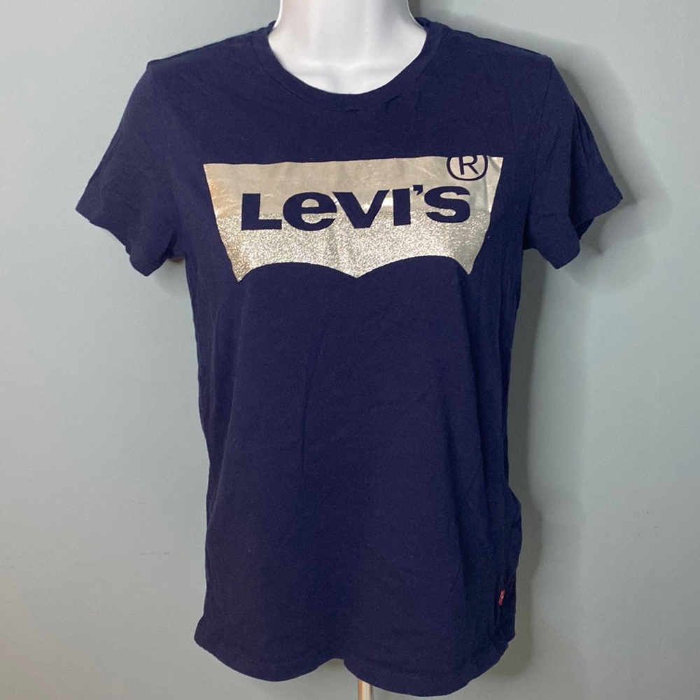 Levi’s silver blue shirt sleeve t-shirt XS